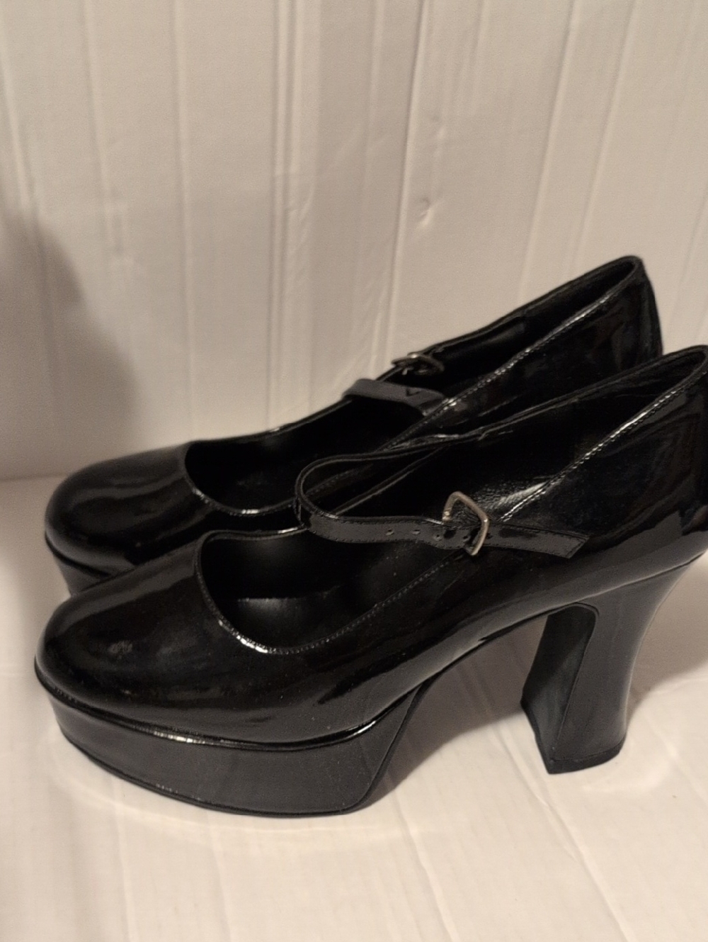 Funtasma Black Patent Mary Jane Platform Heels